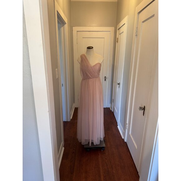Birdie Grey Christina One-Shoulder Rose Tulle Floor-Length Formal Dress Size Sma - Picture 2 of 8
